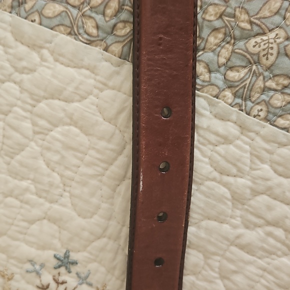 Vintage Genuine Leather Men's Belt With Cord Braids Size 34 - Picture 12 of 12